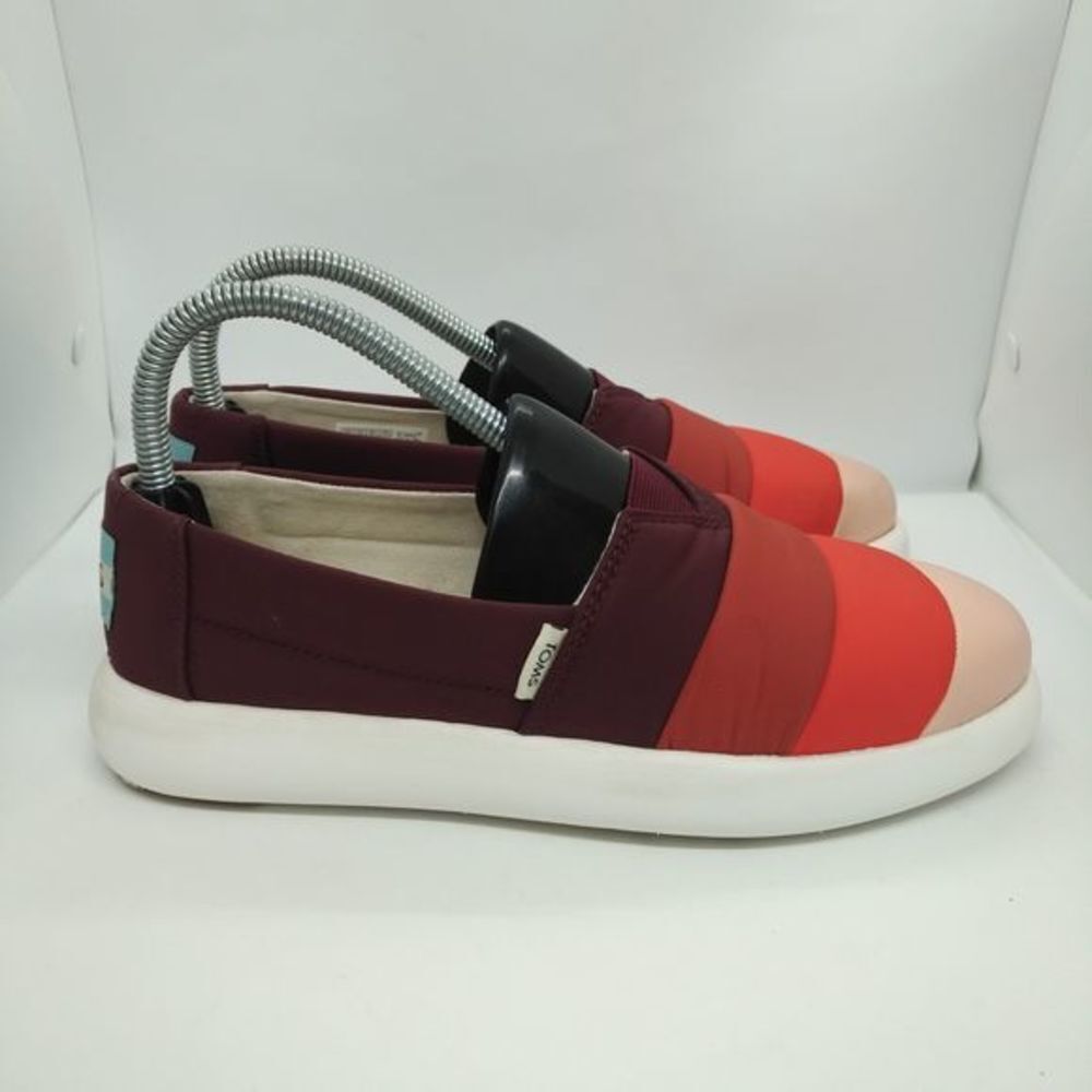 Toms Alpargata Mallow Damen Slip On Shoes Women's Size 7.5 Red Toms Colorful